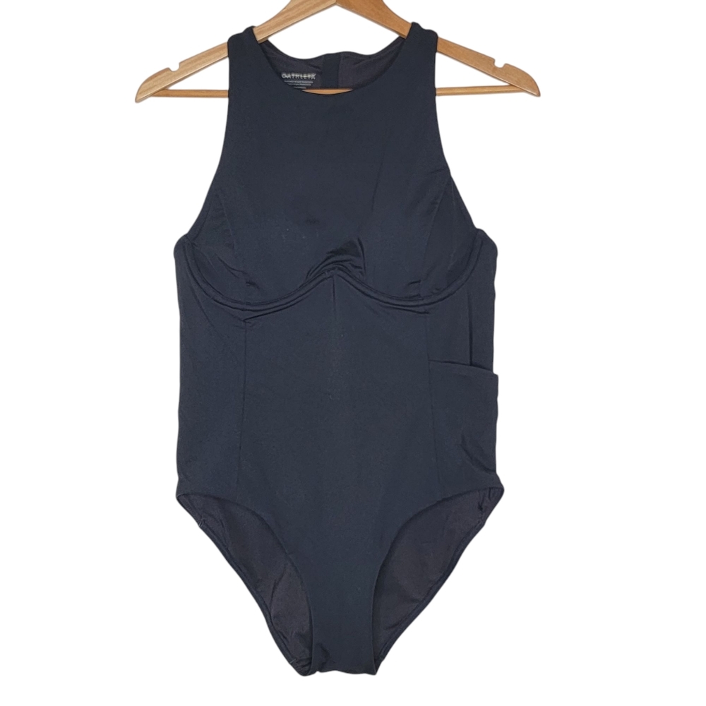 Athleta Black Classic One Piece Swimsuit